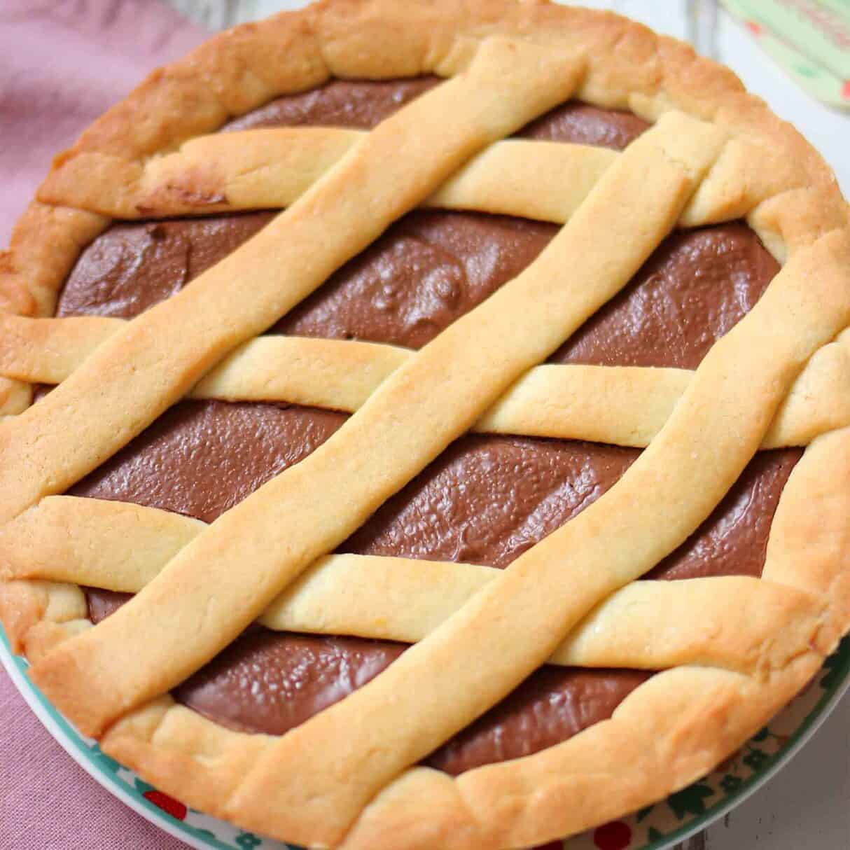crostata con nutella che rimane morbida