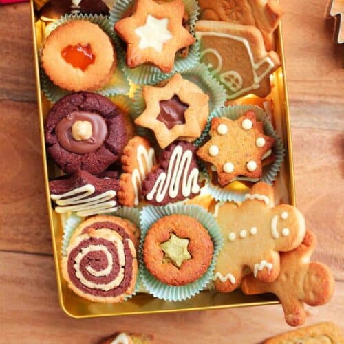 Scatola biscotti di pasta frolla senza uova