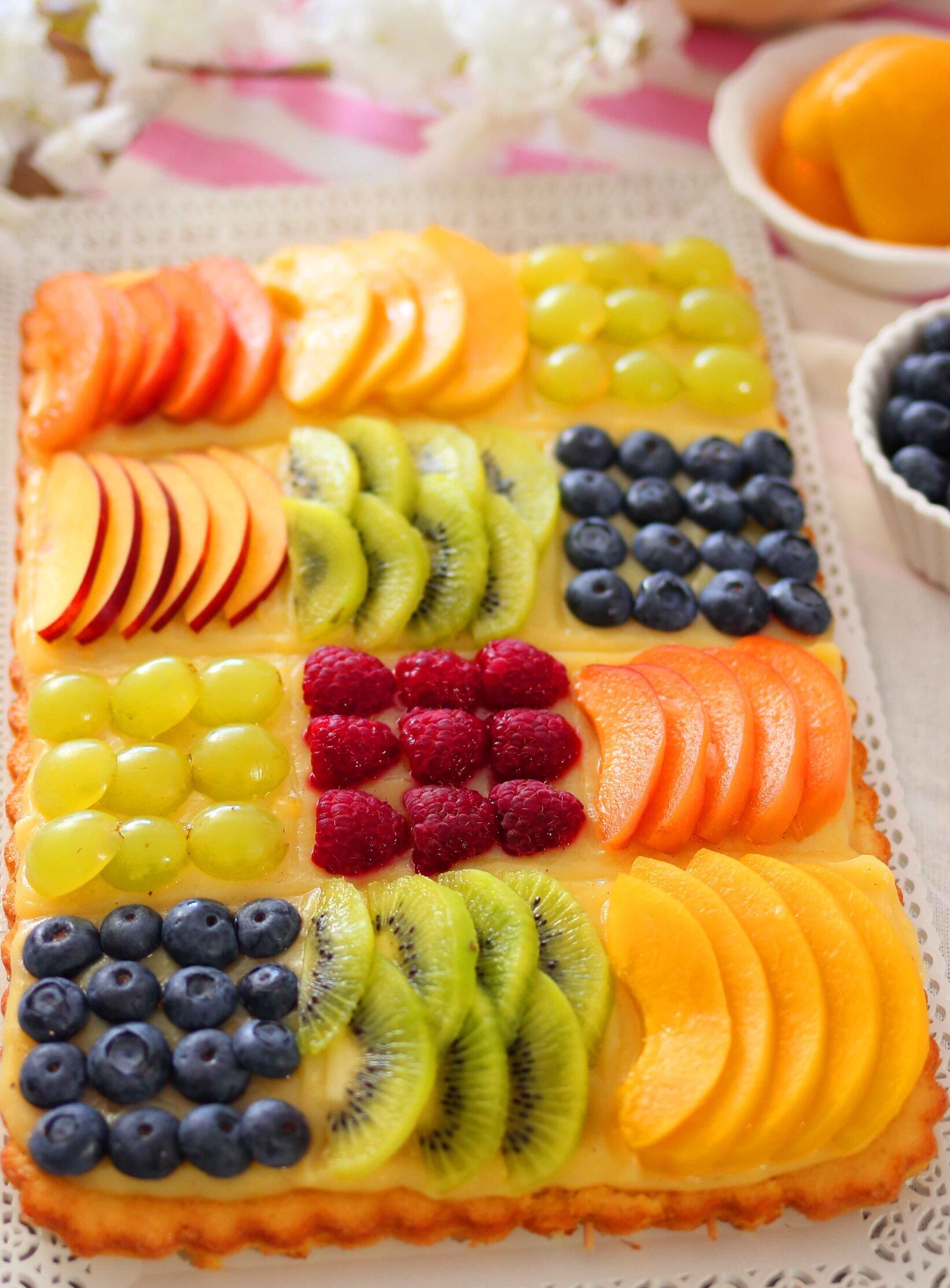 Torta crema e frutta